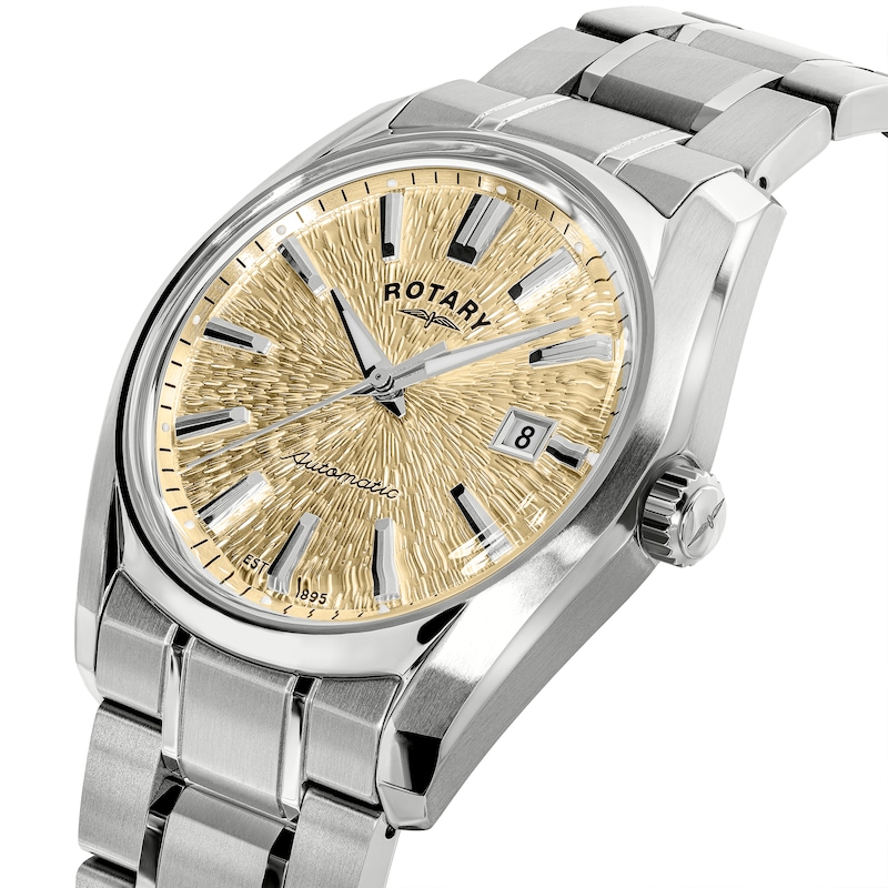 Main Image 2 of Rotary Lumen Men's Champagne Dial Stainless Steel Bracelet Watch