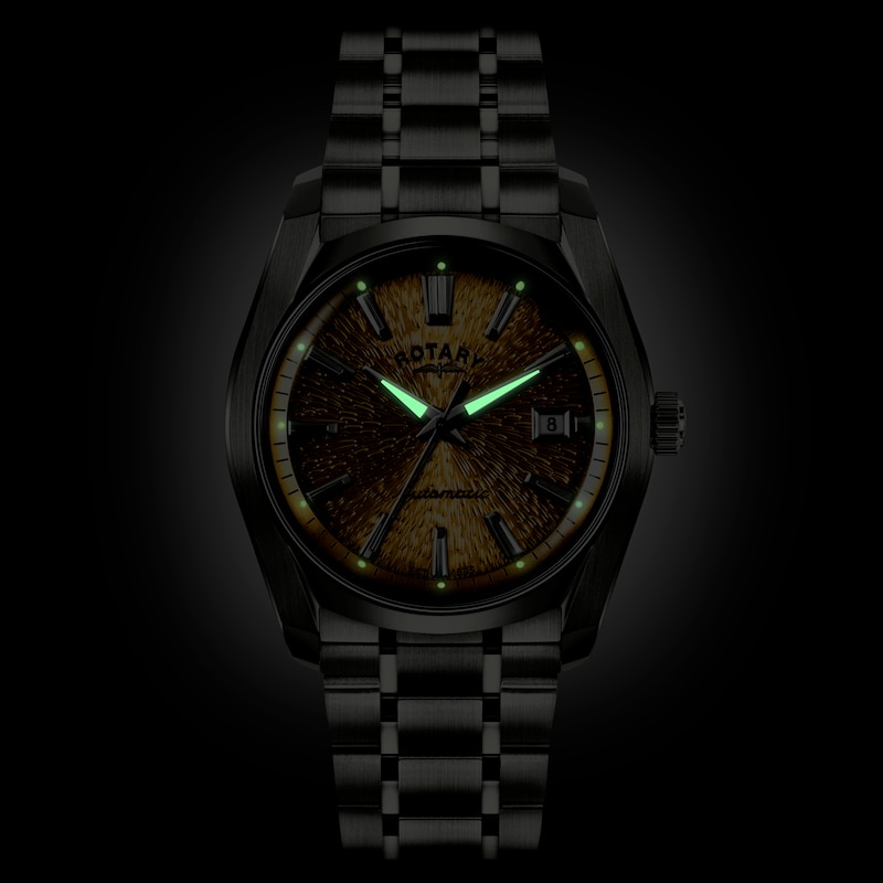 Main Image 5 of Rotary Lumen Men's Champagne Dial Stainless Steel Bracelet Watch