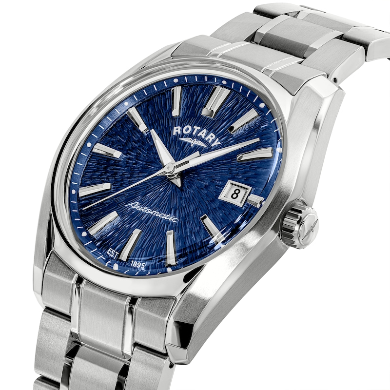 Main Image 2 of Rotary Lumen Men's Blue Dial Stainless Steel Bracelet Watch