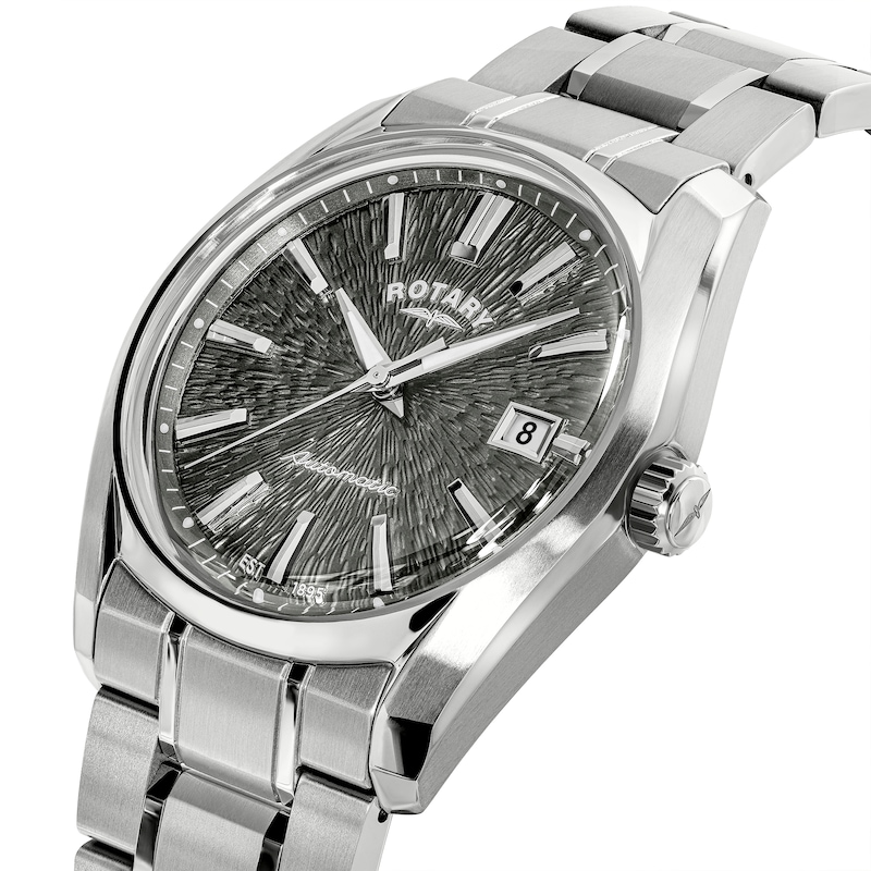 Main Image 2 of Rotary Lumen Men's Grey Dial Stainless Steel Bracelet Watch