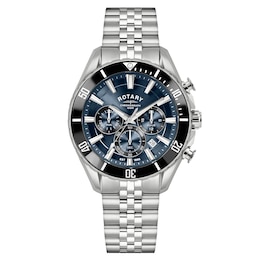 Rotary Apex 100 Chronograph Blue Dial & Stainless Steel Bracelet Watch