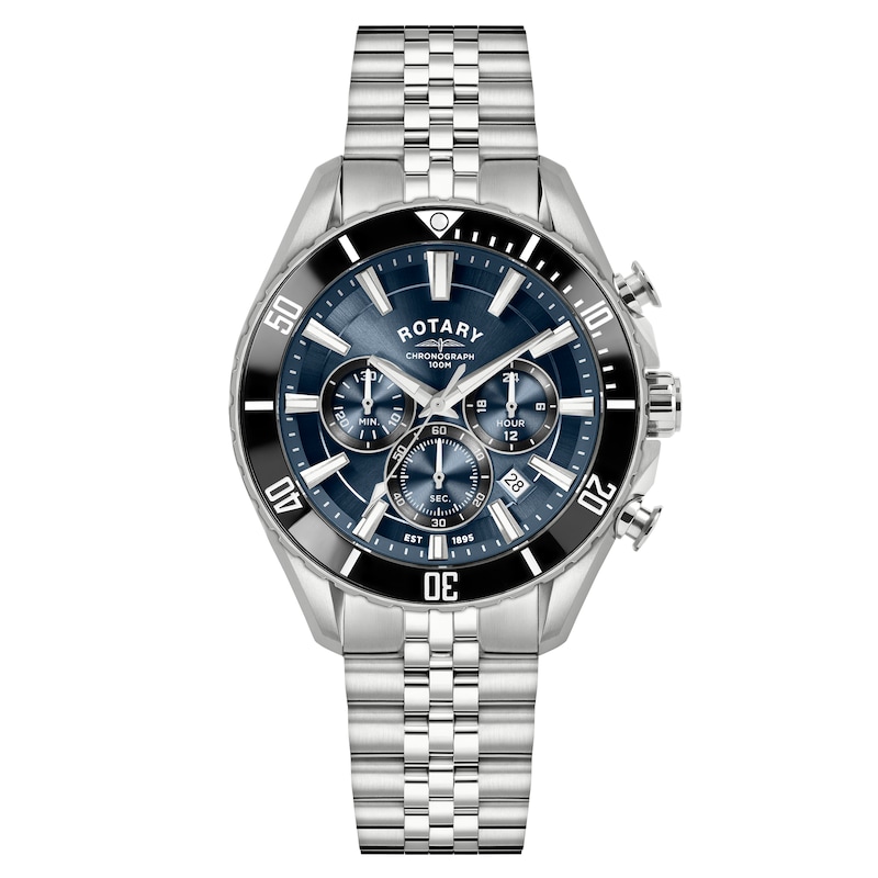 Main Image 1 of Rotary Apex 100 Chronograph Blue Dial & Stainless Steel Bracelet Watch