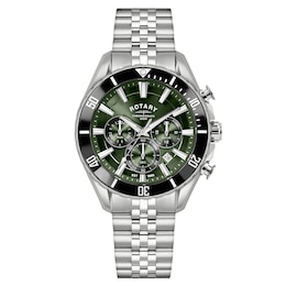 Rotary Apex 100 Chronograph Green Dial & Stainless Steel Bracelet Watch
