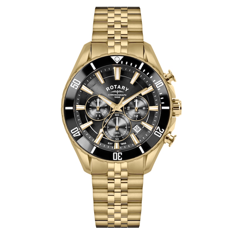 Main Image 1 of Rotary Apex 100 Chronograph Men's Gold Tone Bracelet Watch