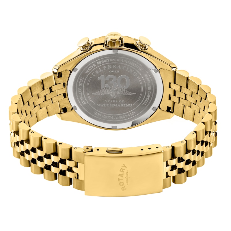 Main Image 5 of Rotary Apex 100 Chronograph Men's Gold Tone Bracelet Watch
