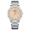 Thumbnail Image 1 of Rotary Heritage Men's Octagonal Champagne Dial & Stainless Steel Bracelet Watch