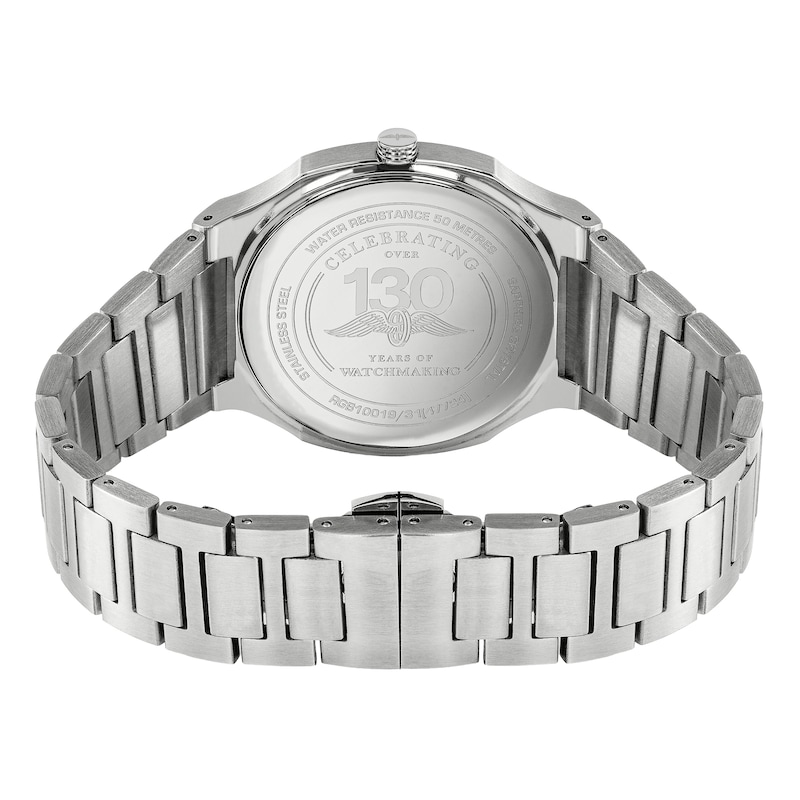 Main Image 4 of Rotary Heritage Men's Octagonal Champagne Dial & Stainless Steel Bracelet Watch