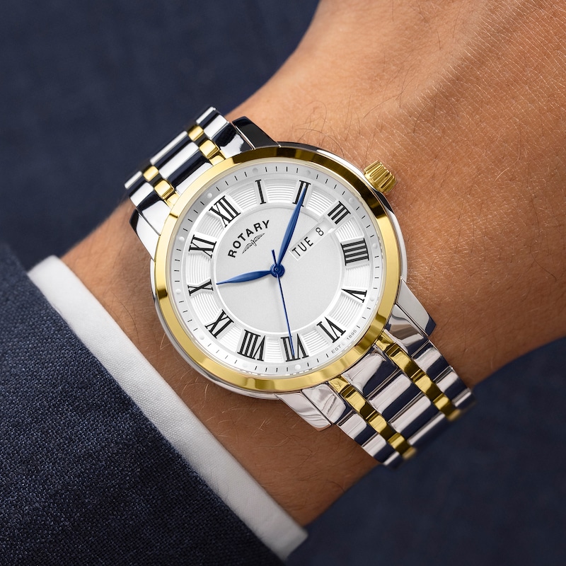 Main Image 3 of Rotary Heritage Men's Two Tone Bracelet Watch