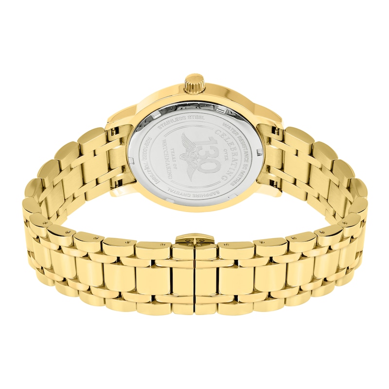 Main Image 4 of Rotary Heritage Men's White Dial & Gold Tone Bracelet Watch
