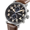 Thumbnail Image 2 of Rotary Heritage Pilot 100m Brown Leather Strap Watch