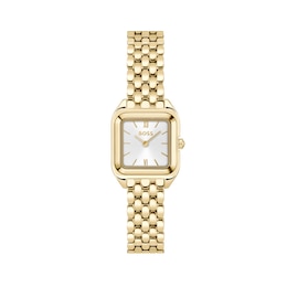 Boss Mae Petite Women's Silver Dial Gold Tone Bracelet Watch