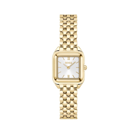 Boss Ladies Mae Petite Soft Square Ip Bracelet Watch - Light Gold - Image 5