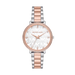 Michael Kors Women's Pyper Two Tone Stainless Steel Watch
