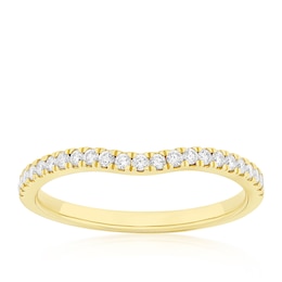 Origin 18ct Yellow Gold Shaped Eternity 0.20ct Diamond Ring