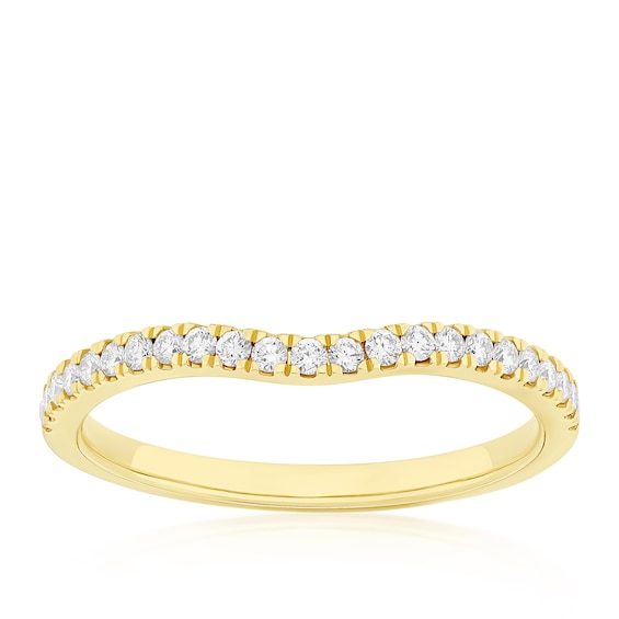 Origin 18ct Yellow Gold Shaped Eternity 0.20ct Diamond Ring