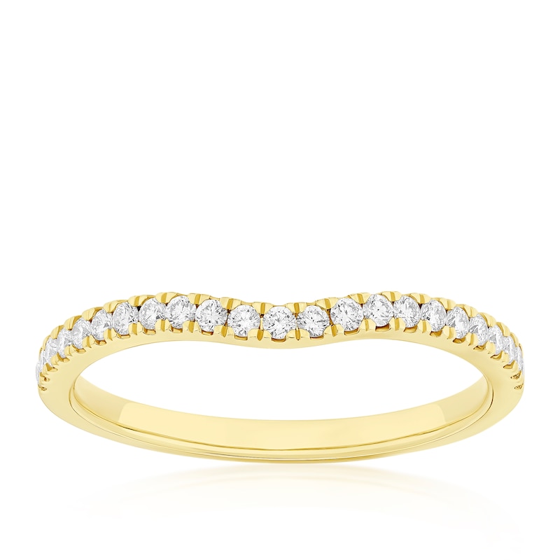 Main Image 1 of Origin 18ct Yellow Gold Shaped Eternity 0.20ct Diamond Ring