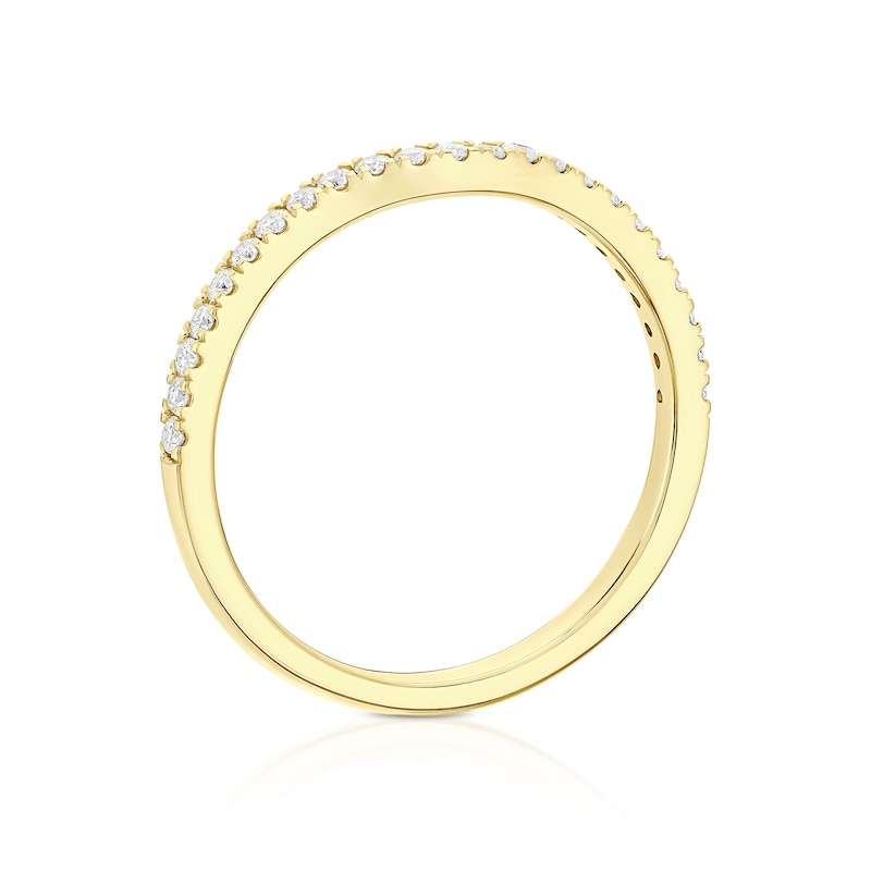 Main Image 3 of Origin 18ct Yellow Gold Shaped Eternity 0.20ct Diamond Ring