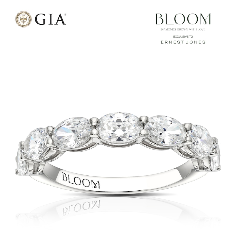 Main Image 1 of Bloom Vienna Platinum 1.75ct Lab Grown Diamond Oval Eternity Ring