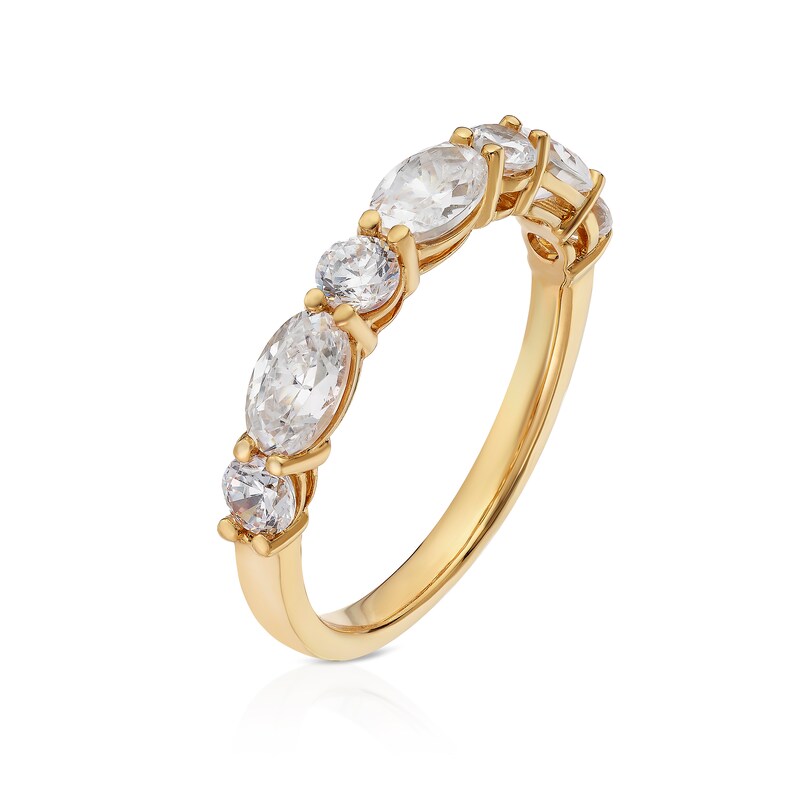 Main Image 2 of Bloom Vienna 18ct Yellow Gold 1.25ct Lab Grown Diamond Oval & Round Eternity Ring