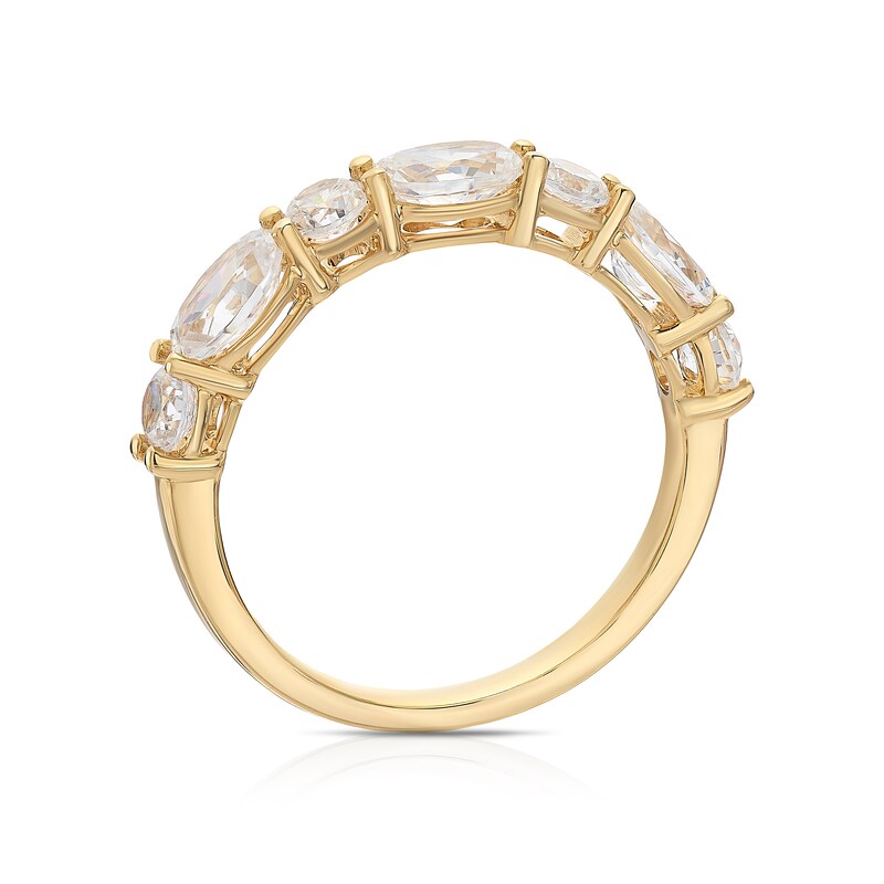 Main Image 3 of Bloom Vienna 18ct Yellow Gold 1.25ct Lab Grown Diamond Oval & Round Eternity Ring