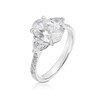 Thumbnail Image 2 of Bloom Vienna Platinum 2.62ct Lab Grown Diamond Oval & Trillion Trilogy Ring