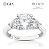 Thumbnail Image 1 of Bloom Florence Platinum 2.50ct Lab Grown Diamond Heart Trilogy Ring