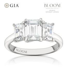 Bloom Rome Platinum 3ct Lab Grown Diamond Trilogy Ring