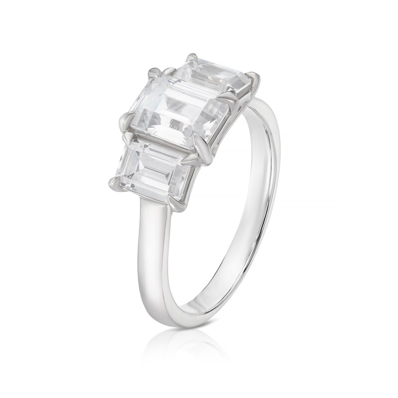 Main Image 2 of Bloom Rome Platinum 3ct Lab Grown Diamond Trilogy Ring