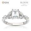 Thumbnail Image 1 of Bloom Rome Platinum 1.50ct Lab Grown Diamond Floral Emerald Ring