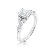 Thumbnail Image 2 of Bloom Rome Platinum 1.50ct Lab Grown Diamond Floral Emerald Ring
