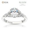 Thumbnail Image 1 of Bloom Vienna Platinum 1.50ct Lab Grown Diamond Floral Oval Ring
