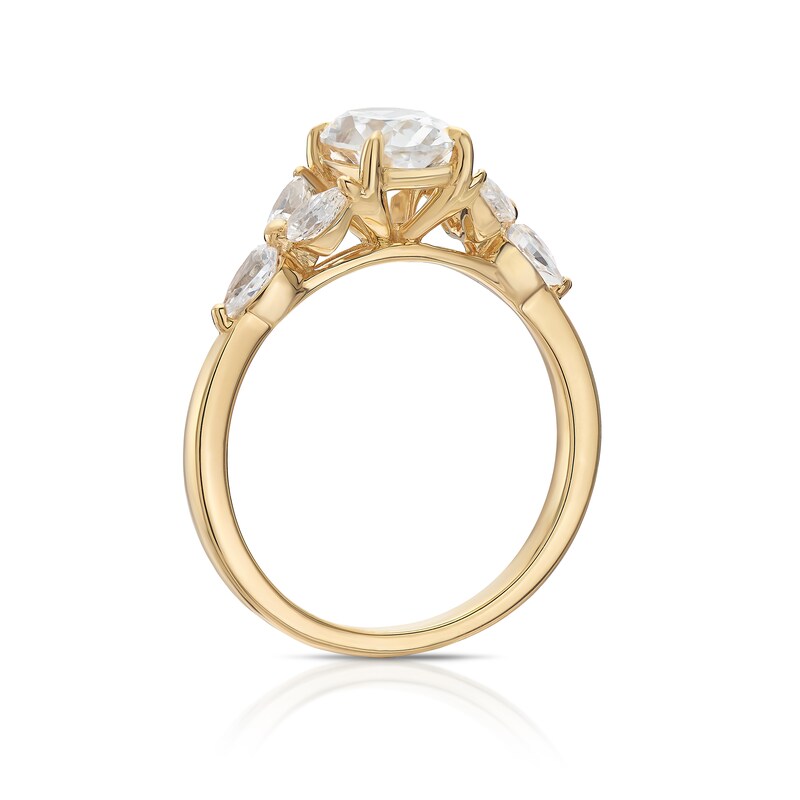Main Image 3 of Bloom Vienna 18ct Yellow Gold 1.50ct Lab Grown Diamond Floral Oval Ring