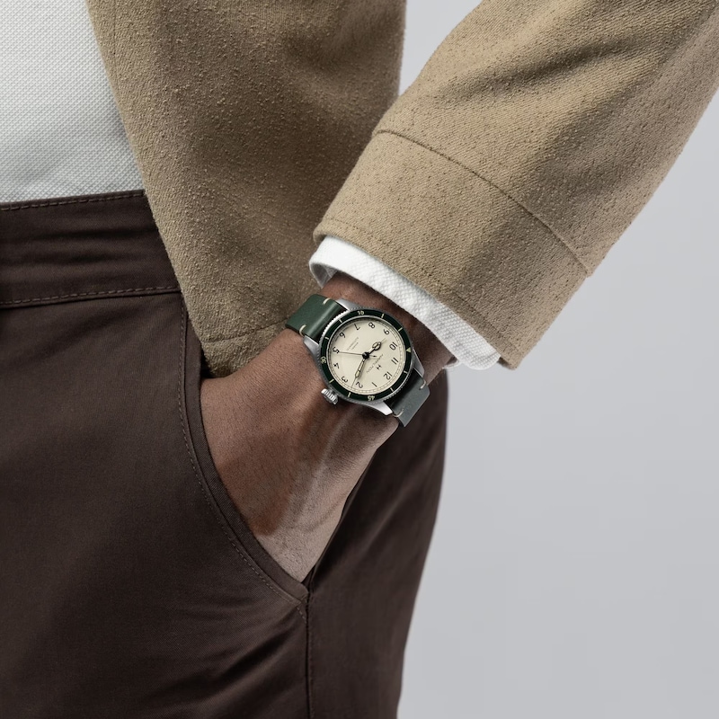 Main Image 5 of Hamilton Khaki Aviation Pilot Pioneer 38mm Moss Green Leather Strap Watch
