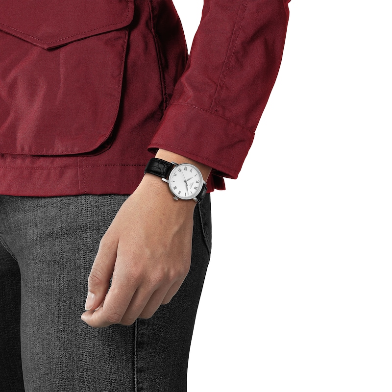 Main Image 2 of Tissot Everytime 34mm Black Leather Strap Watch