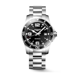 Longines HydroConquest 41mm Black Dial & Stainless Steel Bracelet Watch