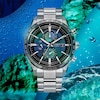 Thumbnail Image 6 of Citizen Attesa Men's Eco-Drive Irridescent Dial & Silver Tone Super Titanium Bracelet Watch