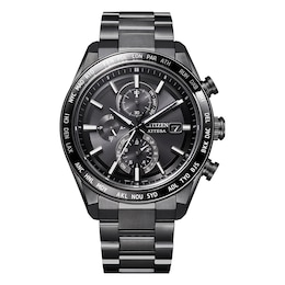 Citizen Attesa Men's Eco-Drive Black Dial Chronograph & Black Super Titanium Bracelet Watch