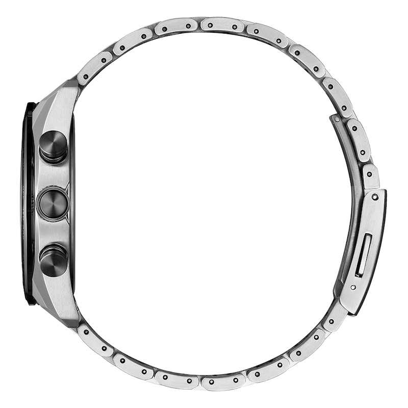 Main Image 2 of Citizen Attesa Men's Eco-Drive Black Dial Chronograph Silver Tone Super Titanium Bracelet Watch