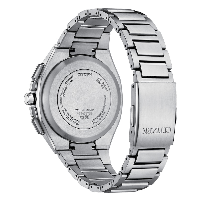 Main Image 3 of Citizen Attesa Men's Eco-Drive Black Dial & Silver Tone Super Titanium Bracelet Watch