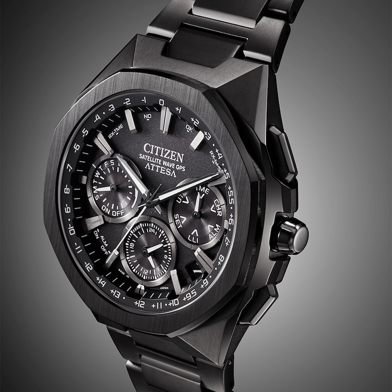 Main Image 5 of Citizen Attesa Men's Eco-Drive Black Dial & Black Super Titanium Bracelet Watch