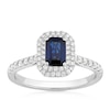 Thumbnail Image 1 of Origin Platinum Sapphire Double Halo 0.33ct Diamond Ring