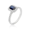 Thumbnail Image 2 of Origin Platinum Sapphire Double Halo 0.33ct Diamond Ring