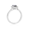 Thumbnail Image 3 of Origin Platinum Sapphire Double Halo 0.33ct Diamond Ring