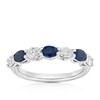 Thumbnail Image 1 of Origin Platinum Sapphire Oval Cut Eternity 0.60ct Diamond Ring