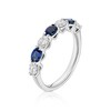 Thumbnail Image 2 of Origin Platinum Sapphire Oval Cut Eternity 0.60ct Diamond Ring