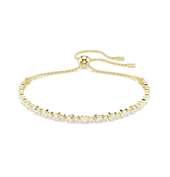 Women's Swarovski Matrix Gold Tone & Zirconia Tennis Bolo Bracelet