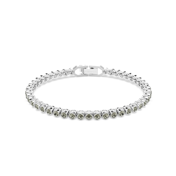 Swarovski Imber Emily Silver Tone and Grey Crystal Tennis Br