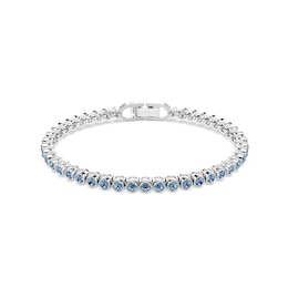 Swarovski Imber Emily Silver Tone & Blue Crystal Tennis Bracelet