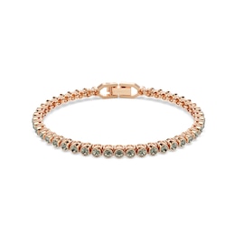 Swarovski Imber Emily Rose Gold Tone & Grey Crystal Tennis Bracelet