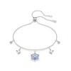 Thumbnail Image 1 of Swarovski Magic Silver Tone & Blue Zirconia Snowflake Bolo Bracelet